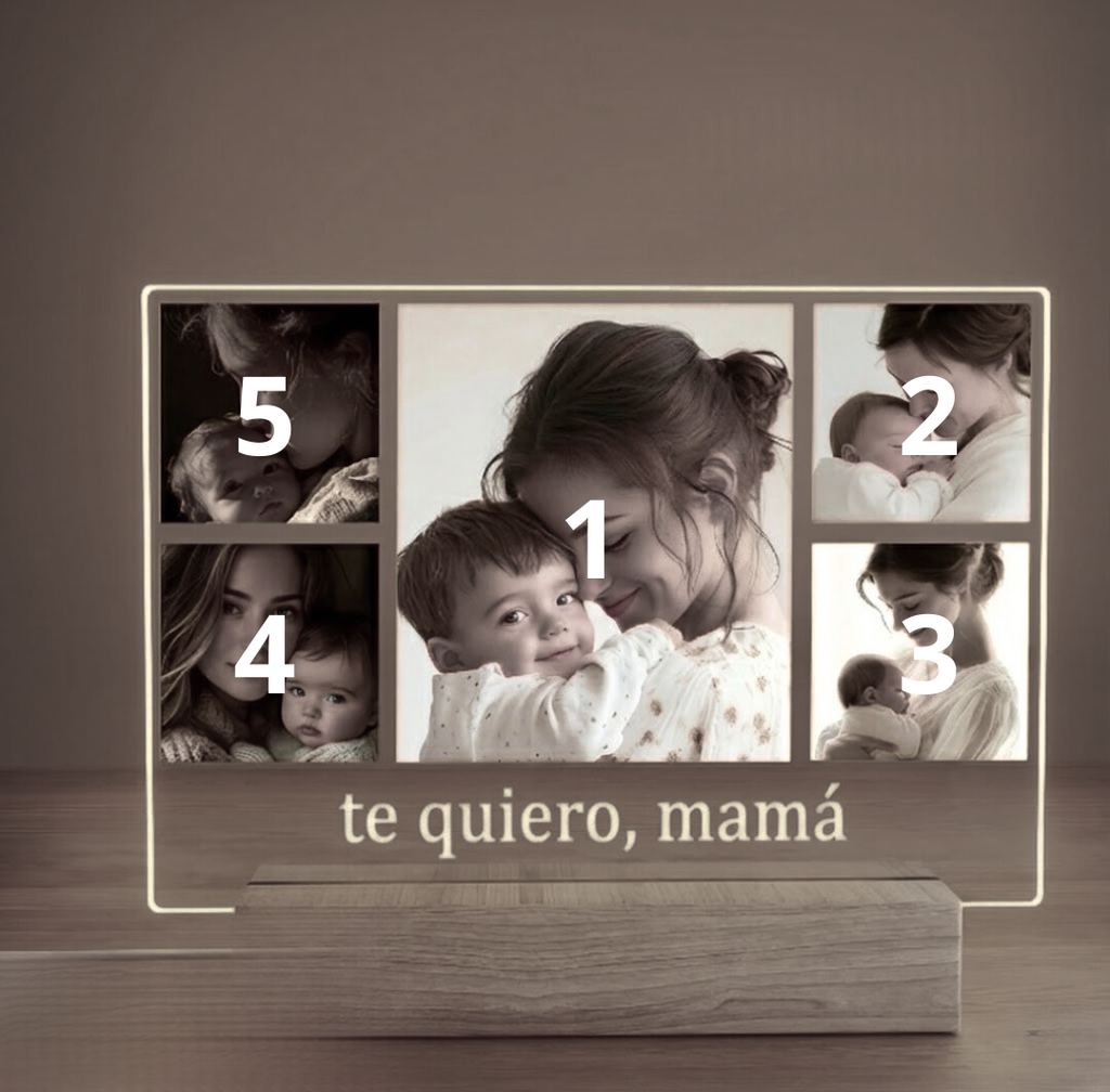 Lámpara 3D Personalizada con Foto y Luz LED – Regalo Original y Emocional