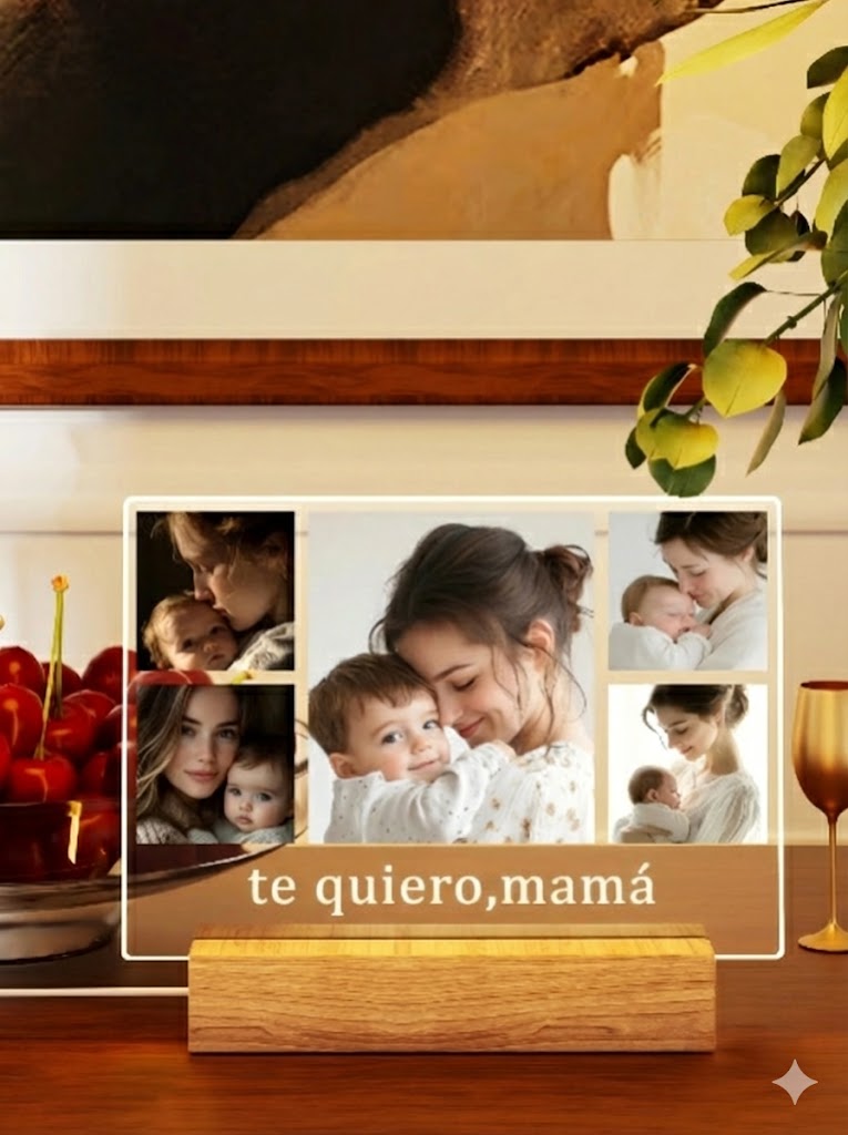 Lámpara 3D Personalizada con Foto y Luz LED – Regalo Original y Emocional